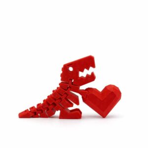 Figurka dinozaura z sercem