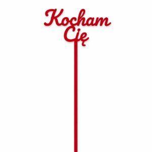 Topper do bukietu "Kocham Cię"