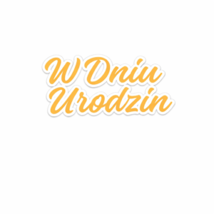 Topper na wykałaczkę "W Dniu Urodzin"